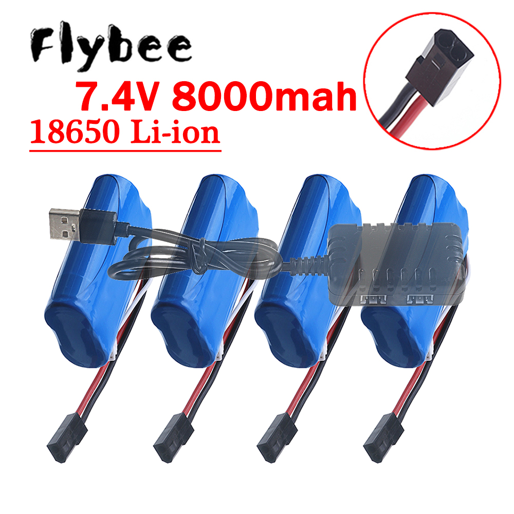 Drone Battery Li-Ion - (5500 Plug) Bateria 18650 7.4V 8000mAh,