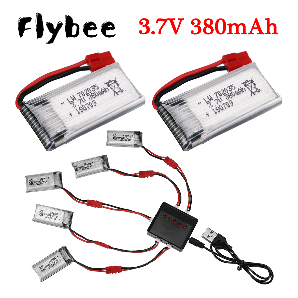 Drone Battery Lipo - 3.7V 380mAh akumulator z ładowarką Lipo