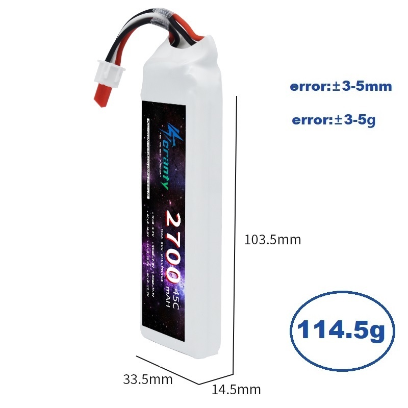 1/3PCS 2S 7.4V Lipo Battery 27 – Drone Battery Connector recenzja i cena