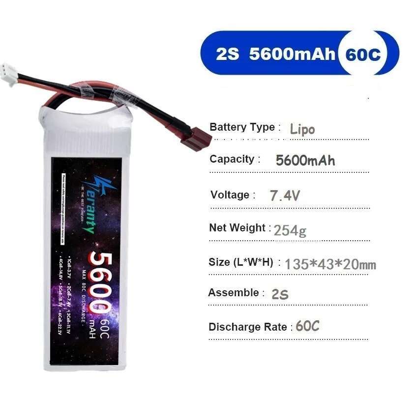 TERANTY 5600MAH 60C 2S 3S 4S 6 – Drone Battery 6S recenzja i cena