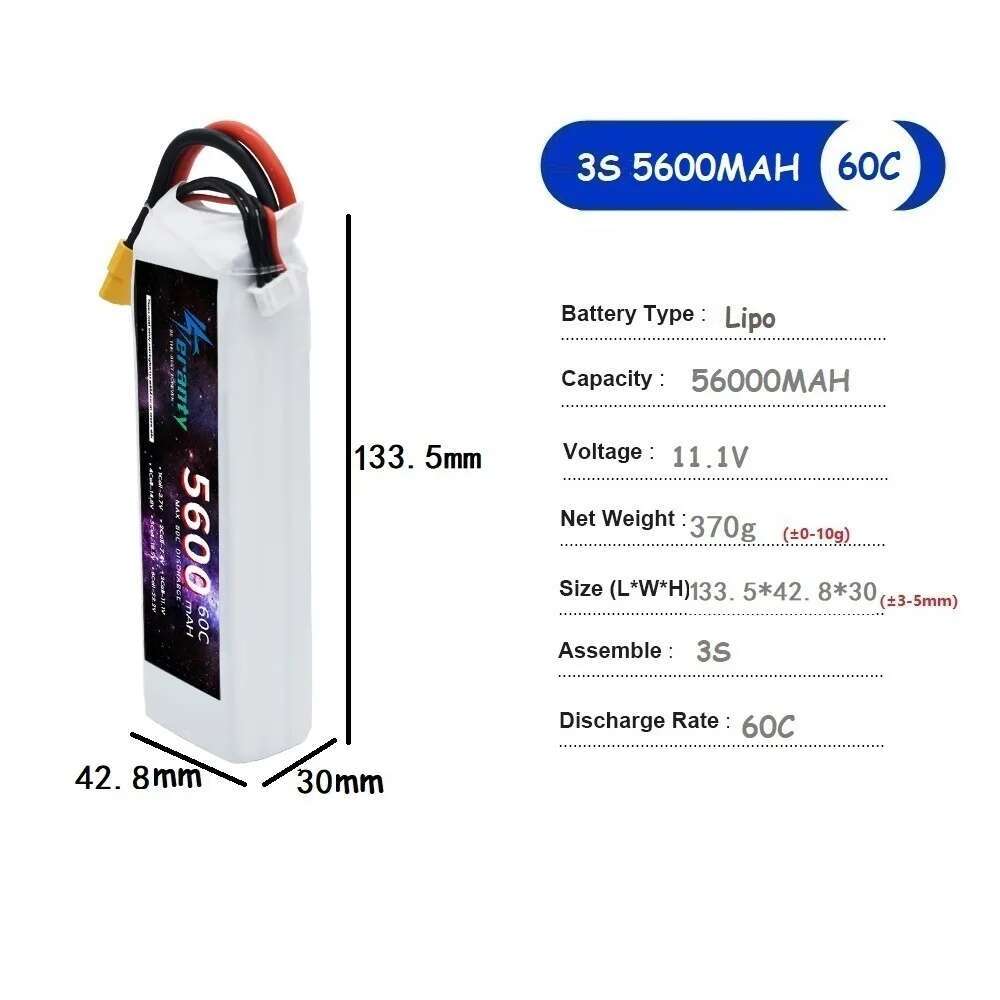 TERANTY 5600MAH 60C 2S 3S 4S 6 – Drone Battery 6S recenzja i cena